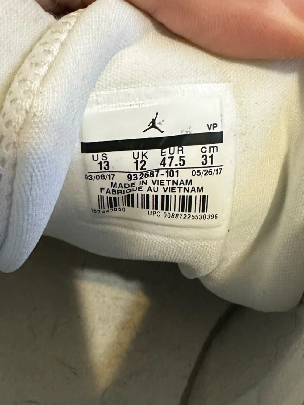 Jordan Jumpman Pro Quick White Black Gym Red Size 13